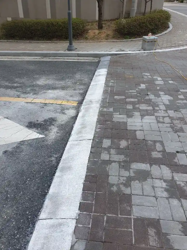 송파 투수블럭 시공 시공 후