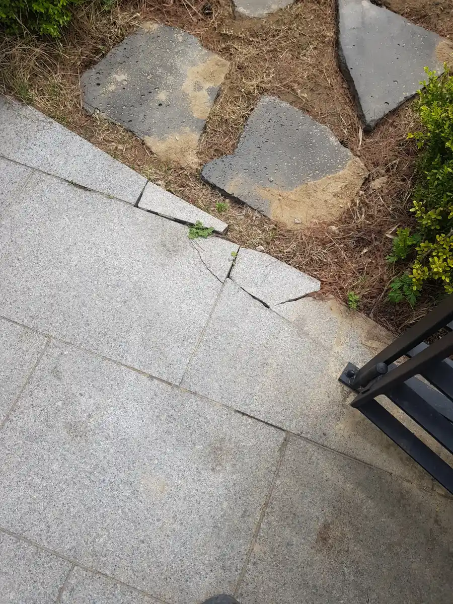 경계석시공 신규 보도 경계 조성