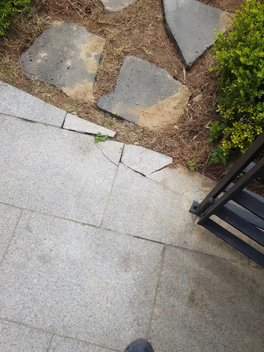 경계석시공 배수로 연계 경계석 시공