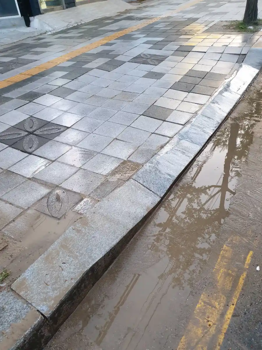 용산 보도블럭 시공 시공 전