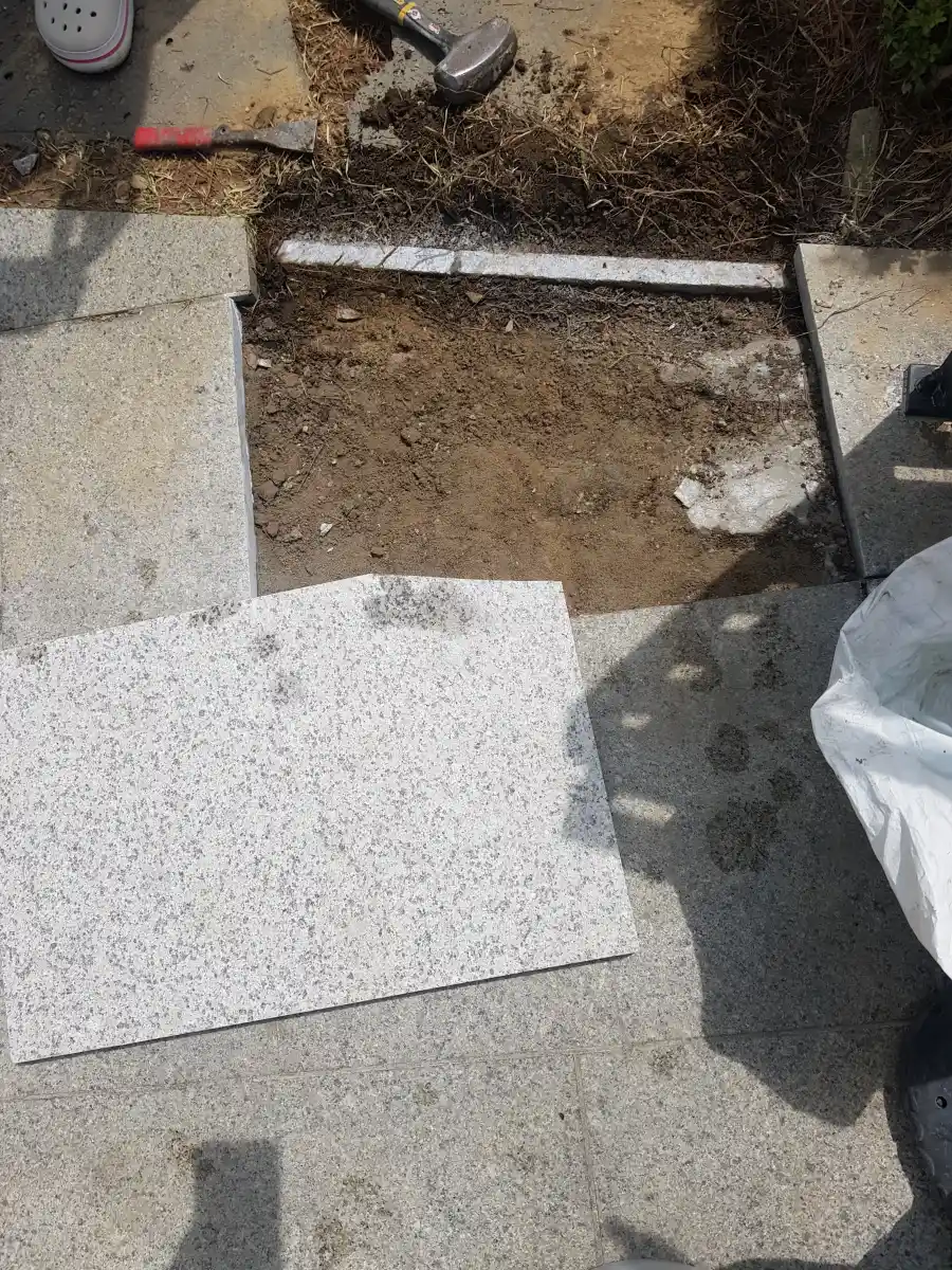 부천 경계석 시공 시공 전